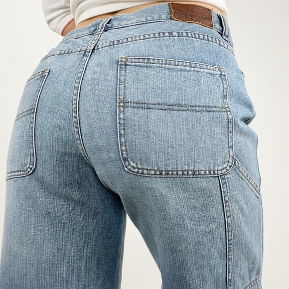 Ralph Lauren Denim - Ralph Lauren Wide Leg Jeans Mid Rise Light Wash 8